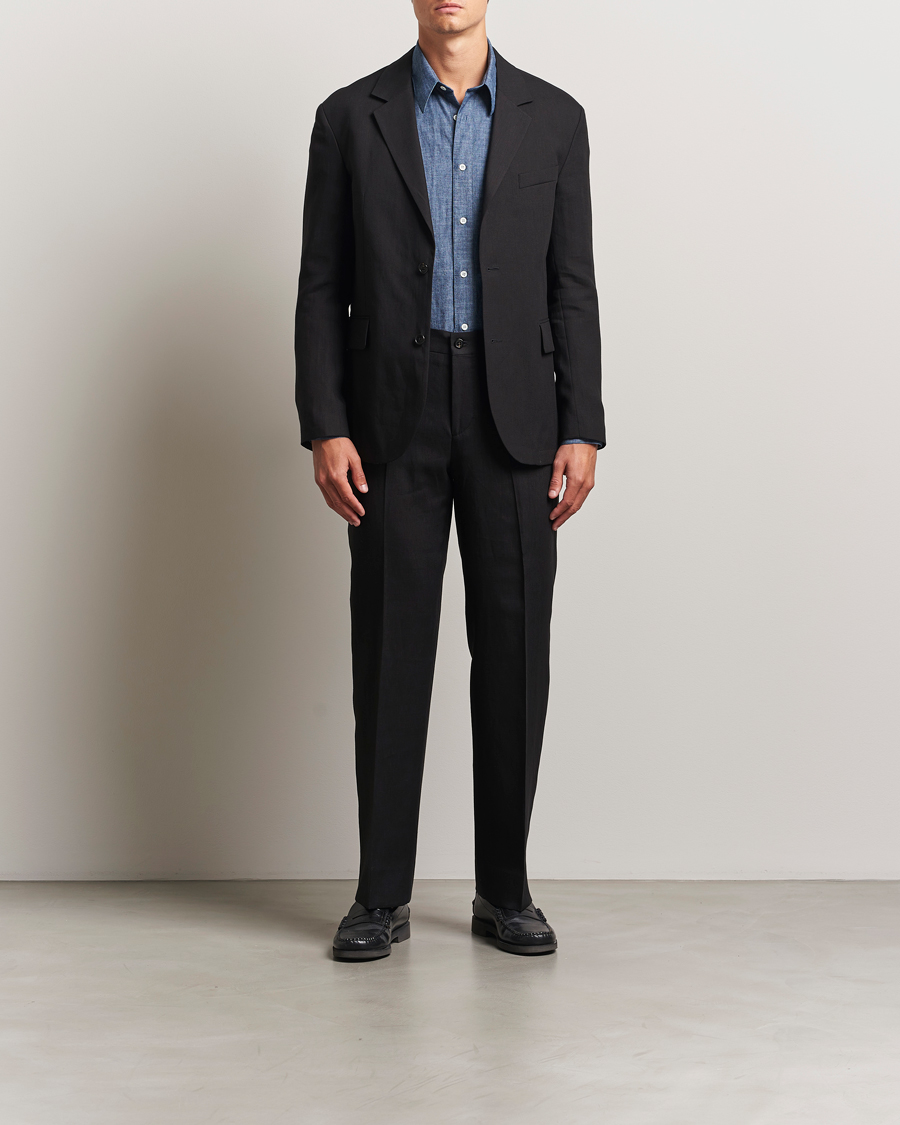 Heren | Blazers | J.Lindeberg | Alban Unlined Super Linen Blazer Black