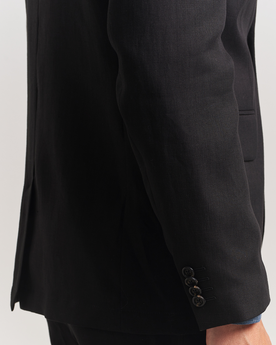 Heren | Blazers | J.Lindeberg | Alban Unlined Super Linen Blazer Black
