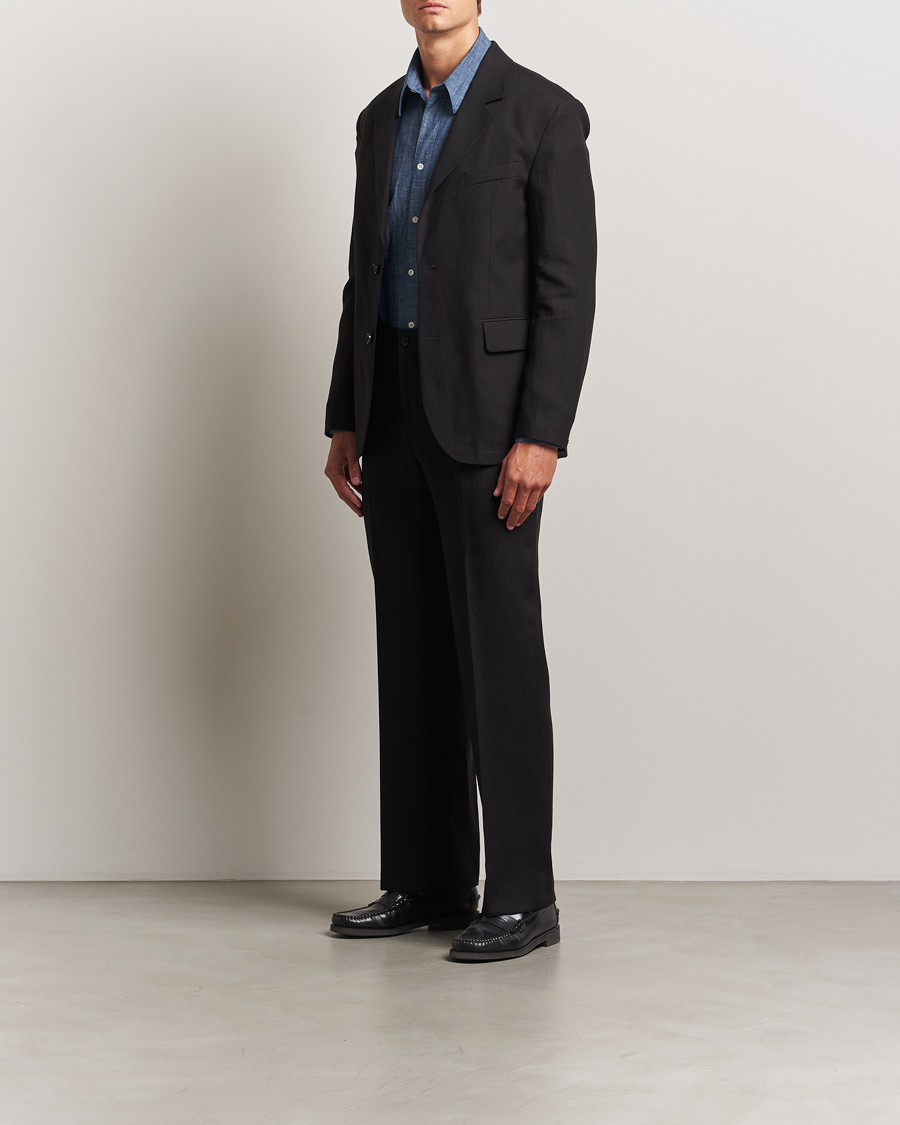 Heren | Broeken | J.Lindeberg | Gabi Super Linen Pants Black