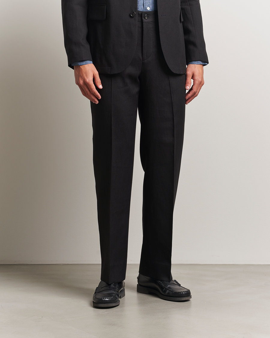 Heren | Broeken | J.Lindeberg | Gabi Super Linen Pants Black
