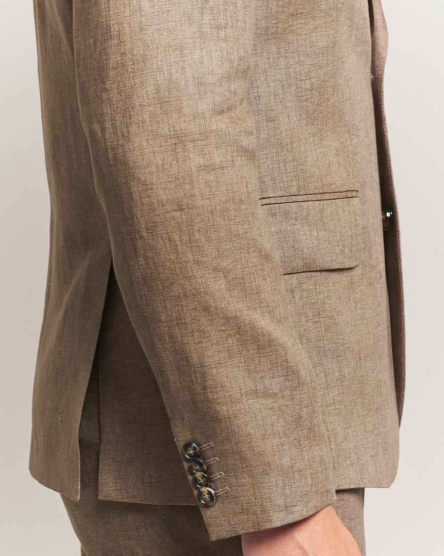 Heren | Blazers | J.Lindeberg | Elton Unlined Super Linen Blazer Nutmeg