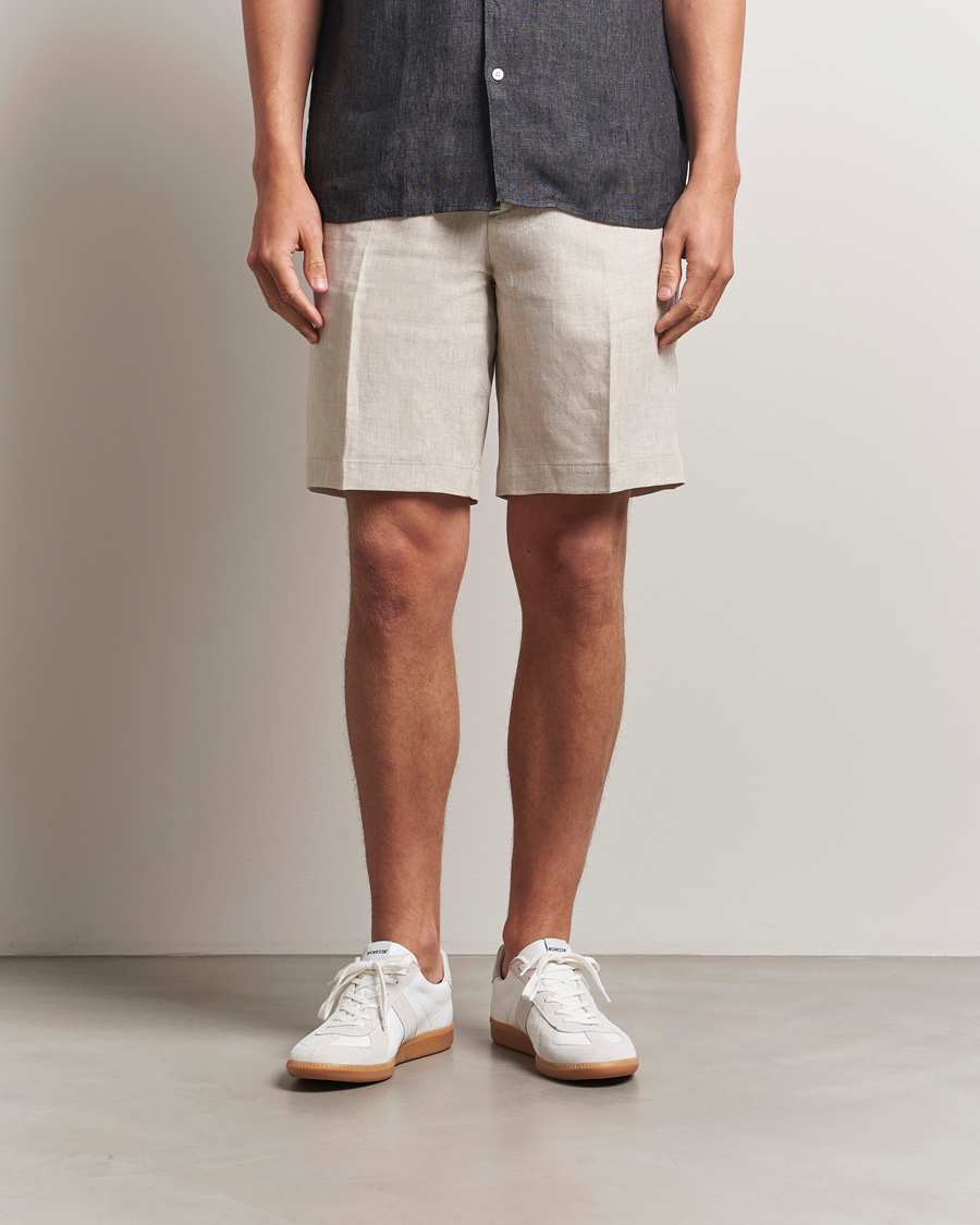 Homme | Shorts | J.Lindeberg | Brady Drape Linen Shorts Moonbeam