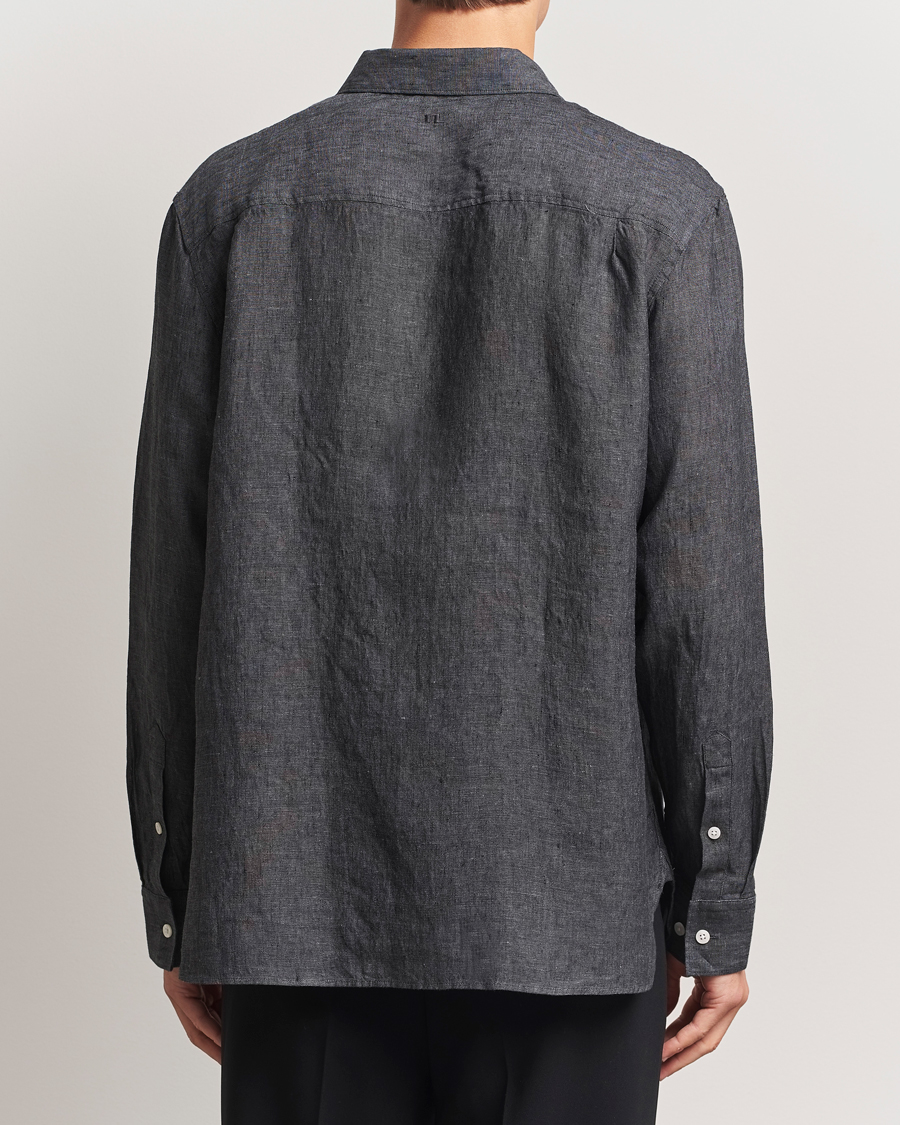 Homme | Chemises | J.Lindeberg | Linen Melange Shirt Black