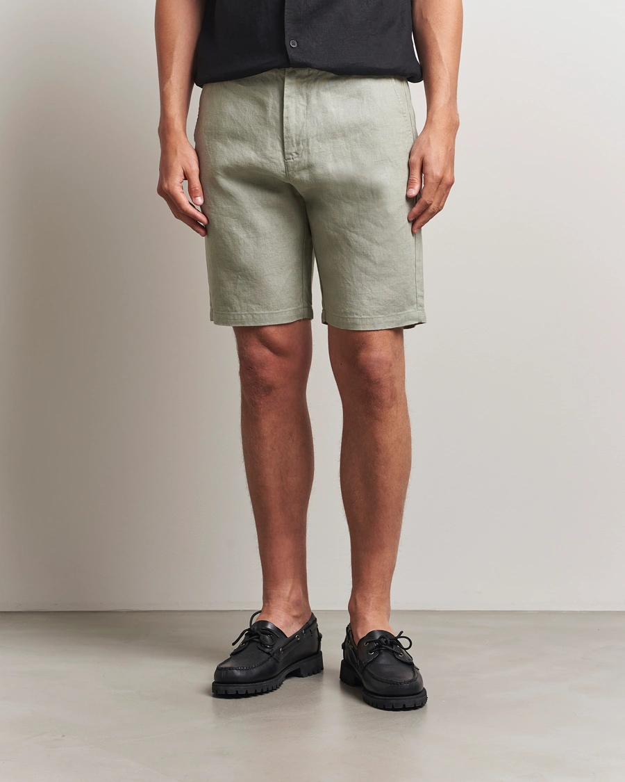 Homme | Shorts | NN07 | Crown Linen Shorts Sage Green