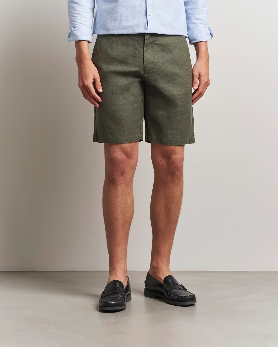 Homme | Shorts | NN07 | Crown Linen Shorts Croc Green