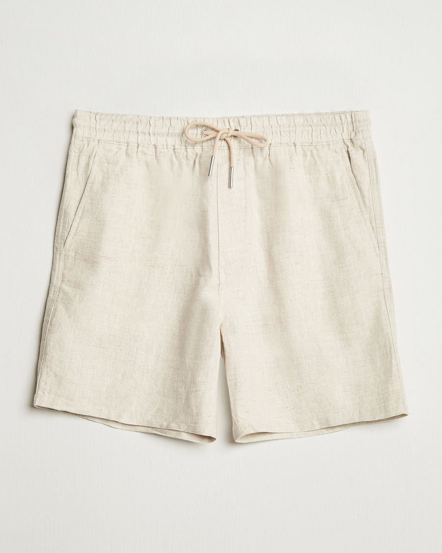 Homme | Shorts | NN07 | Gregor Linen Drawstring Shorts Oat