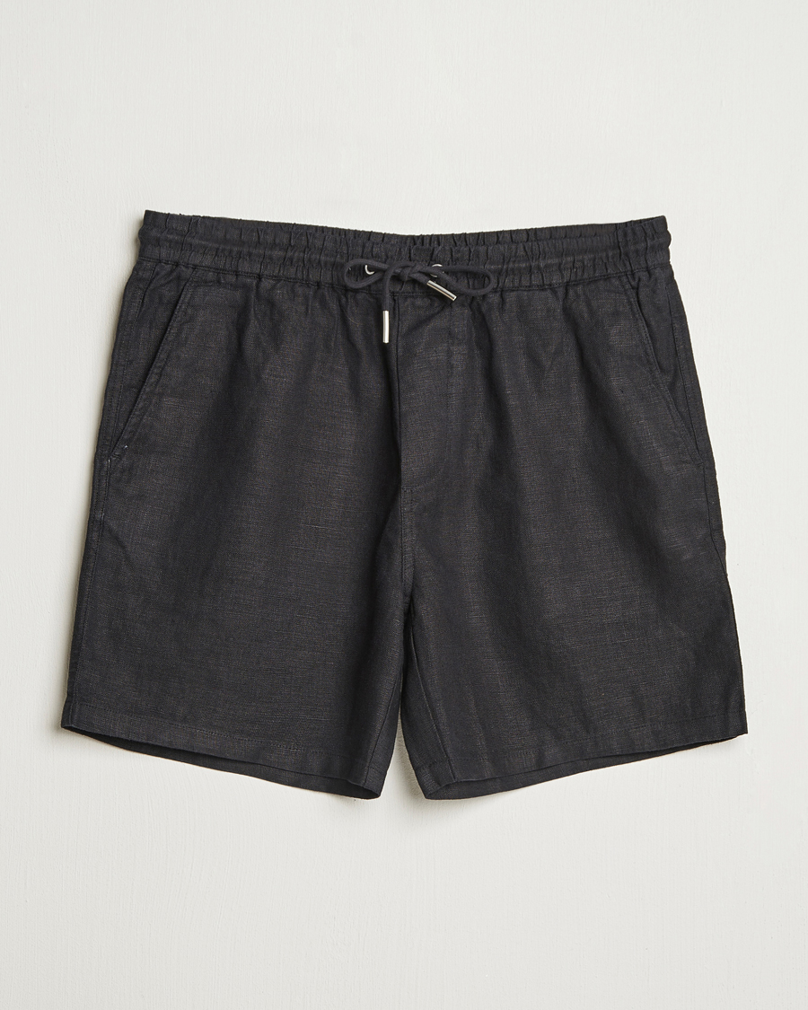 Homme | Shorts | NN07 | Gregor Linen Drawstring Shorts Black