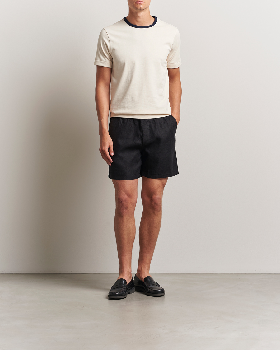 Homme | Shorts | NN07 | Gregor Linen Drawstring Shorts Black
