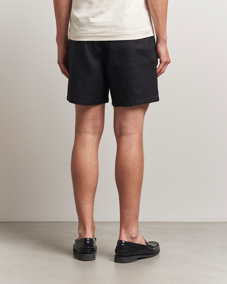 Homme | Shorts | NN07 | Gregor Linen Drawstring Shorts Black