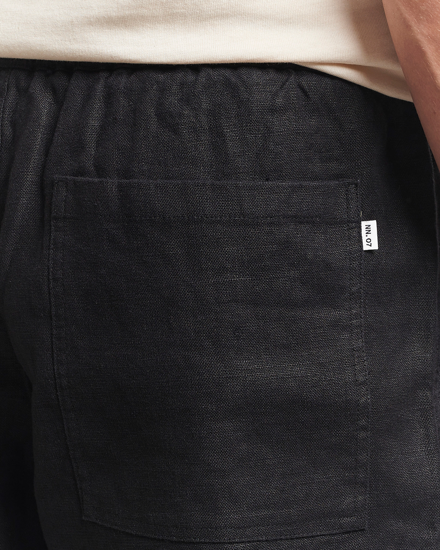 Homme | Shorts | NN07 | Gregor Linen Drawstring Shorts Black