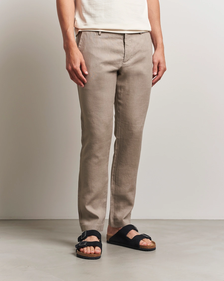 Homme | Pantalons | NN07 | Theo Linen Trousers Greige