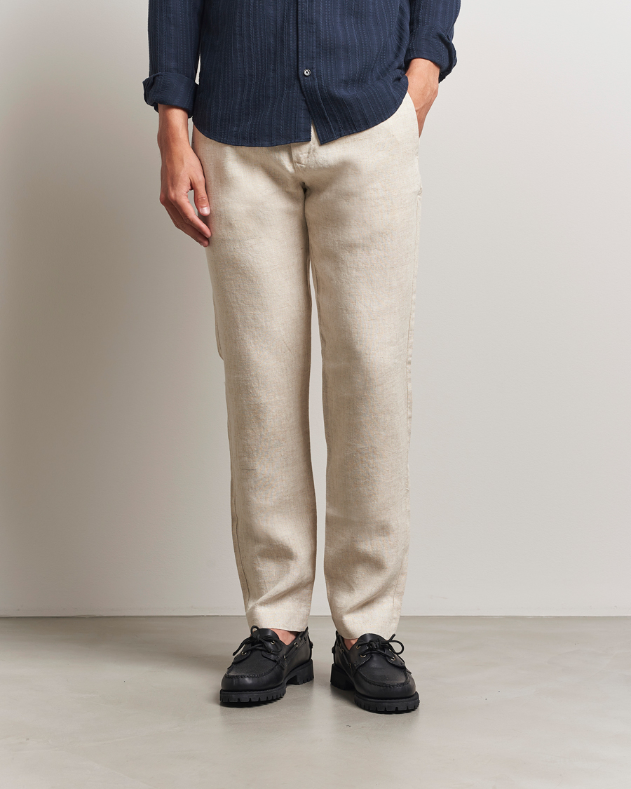 Heren | Broeken | NN07 | Theo Linen Trousers Oat
