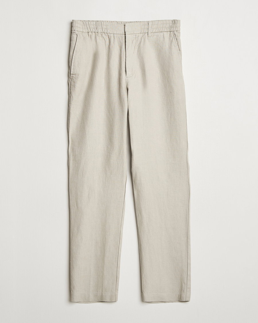 Heren | Broeken | NN07 | Billie Linen Drawstring Trousers Fog