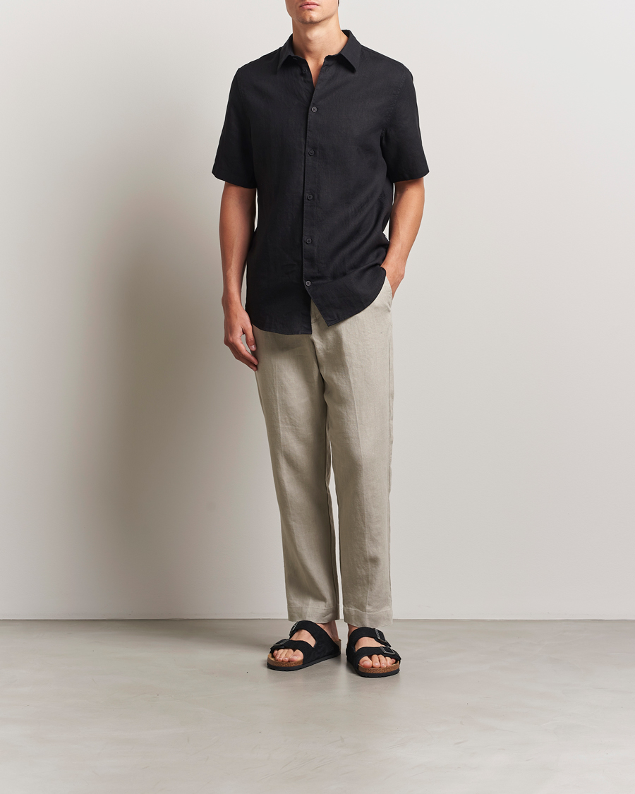 Heren | Broeken | NN07 | Billie Linen Drawstring Trousers Fog