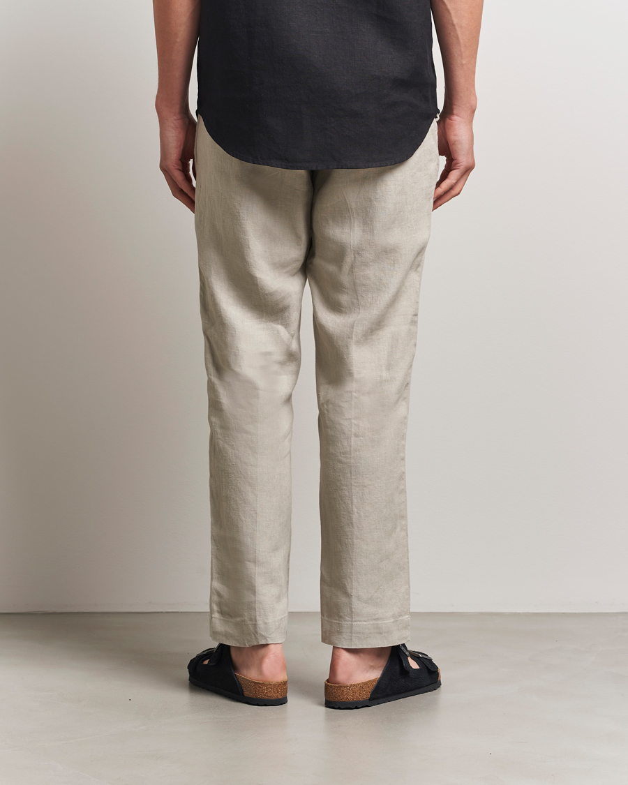 Heren | Broeken | NN07 | Billie Linen Drawstring Trousers Fog