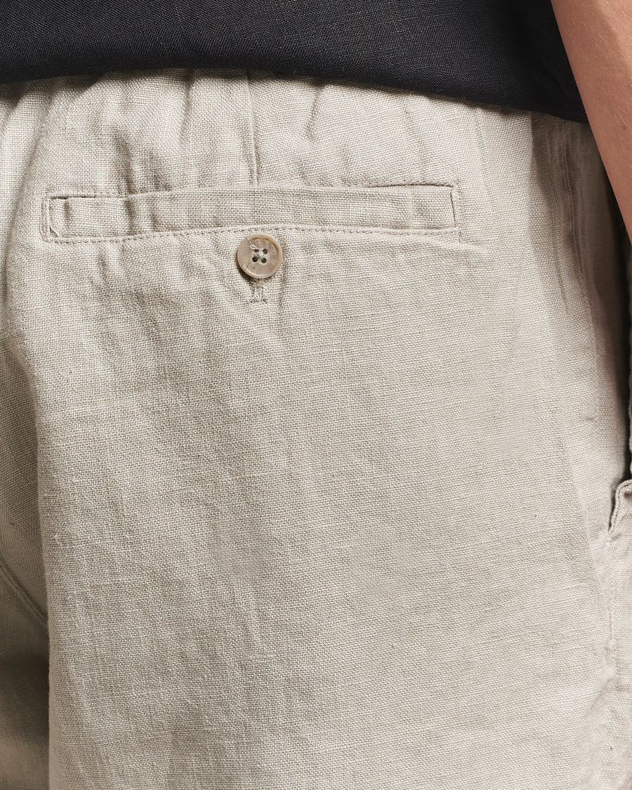 Heren | Broeken | NN07 | Billie Linen Drawstring Trousers Fog