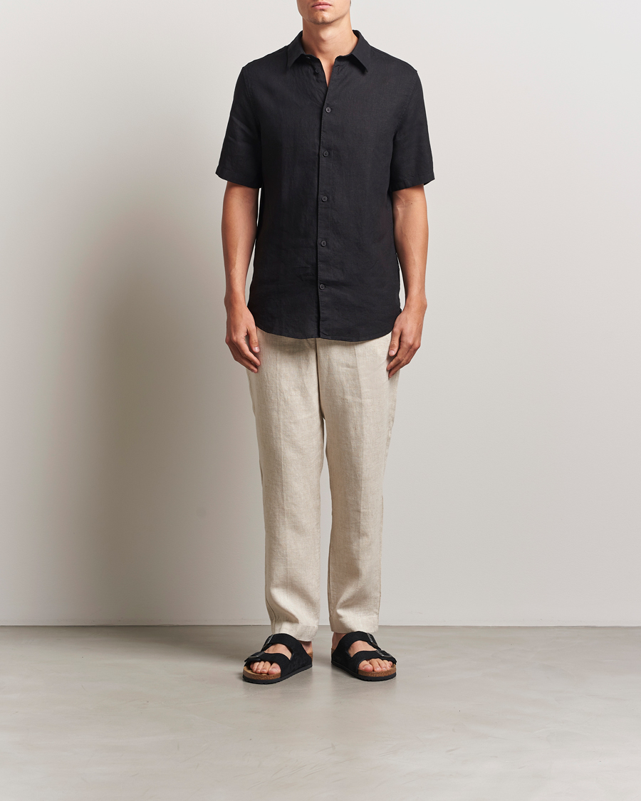 Heren | Broeken | NN07 | Billie Linen Drawstring Trousers Oat