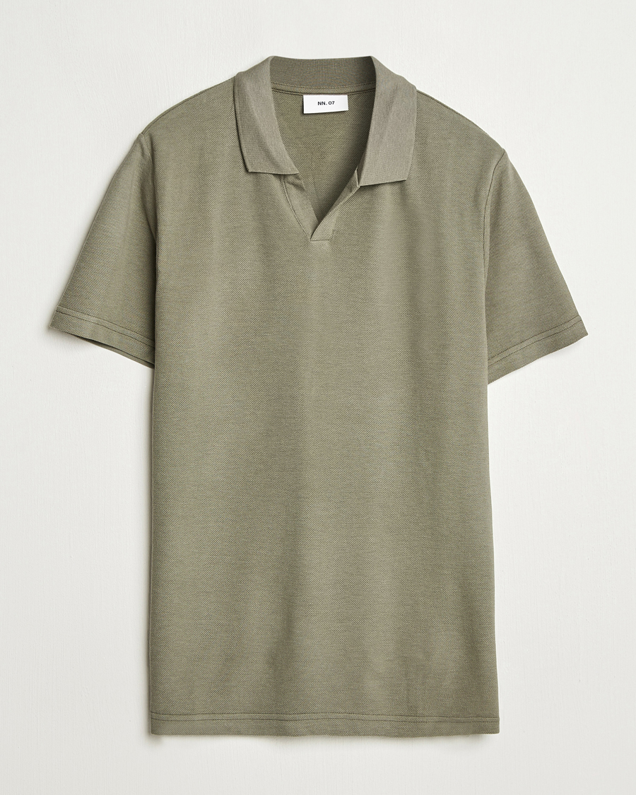 Homme | Polos | NN07 | Paul Cotton/Lyocell Polo Capers Green