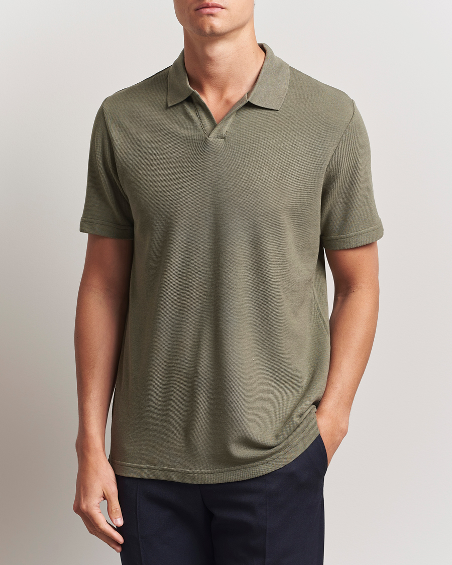Homme | Polos | NN07 | Paul Cotton/Lyocell Polo Capers Green