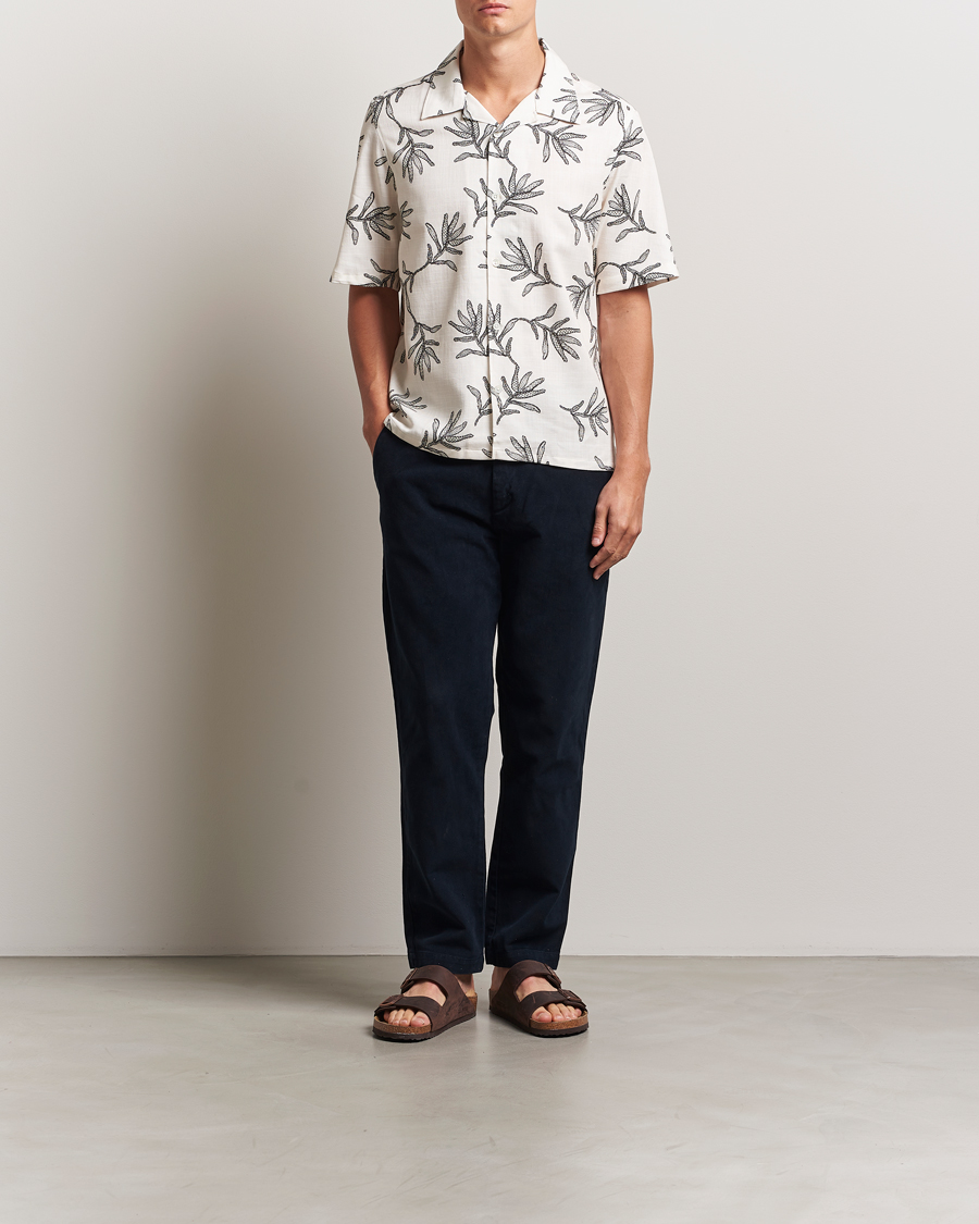 Homme | Chemises | NN07 | Ole Printed Cotton/Lyocell Resort Shirt Off White
