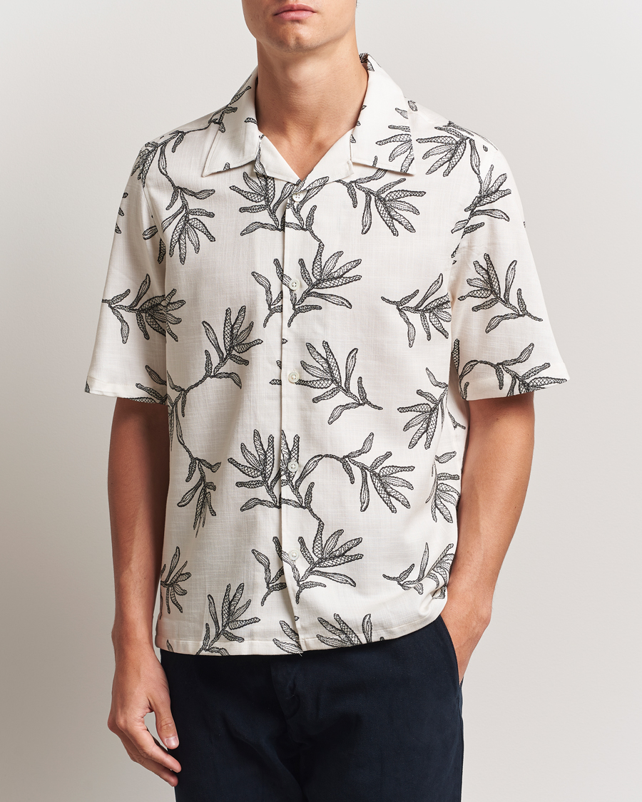 Homme | Chemises | NN07 | Ole Printed Cotton/Lyocell Resort Shirt Off White