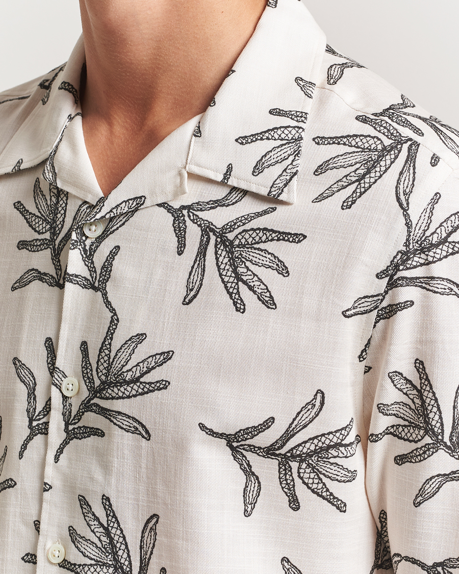 Homme | Chemises | NN07 | Ole Printed Cotton/Lyocell Resort Shirt Off White