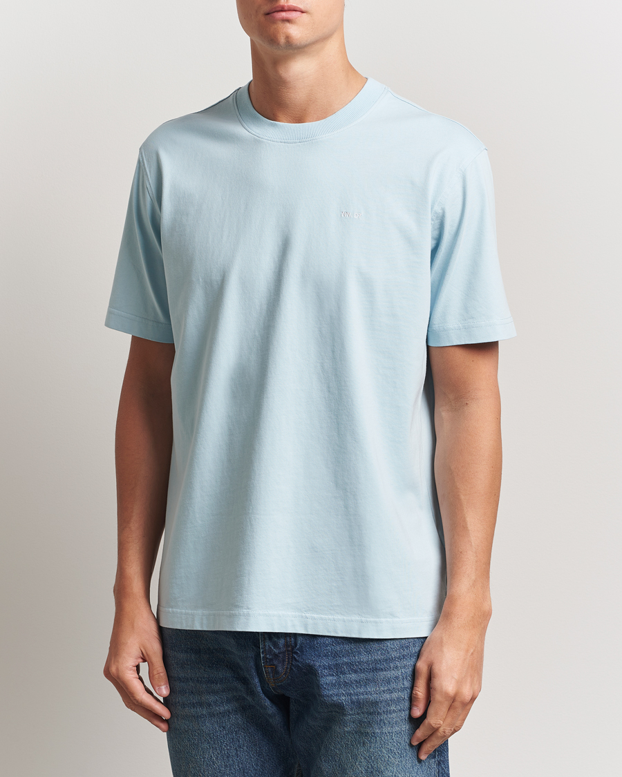 Homme | T-shirts | NN07 | Adam Logo Crew Neck T-Shirt Winter Sky