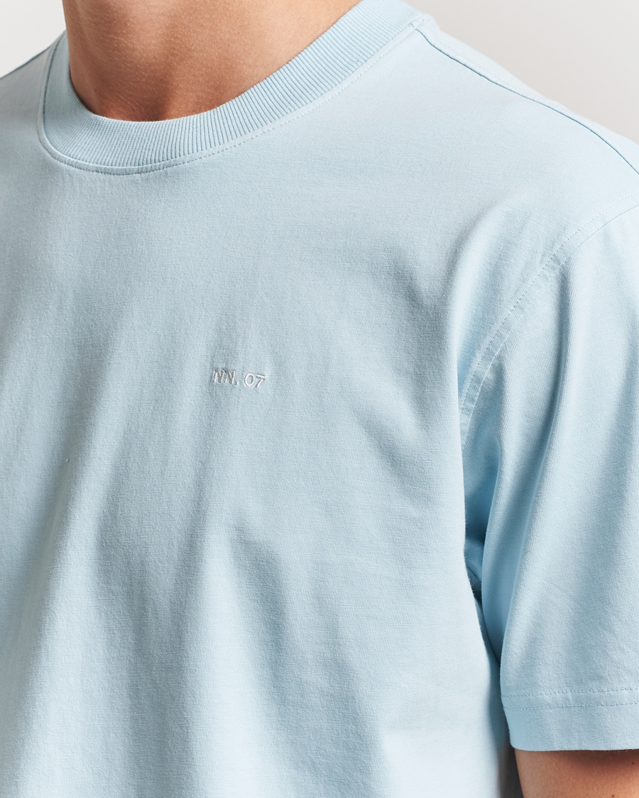 Homme | T-shirts | NN07 | Adam Logo Crew Neck T-Shirt Winter Sky