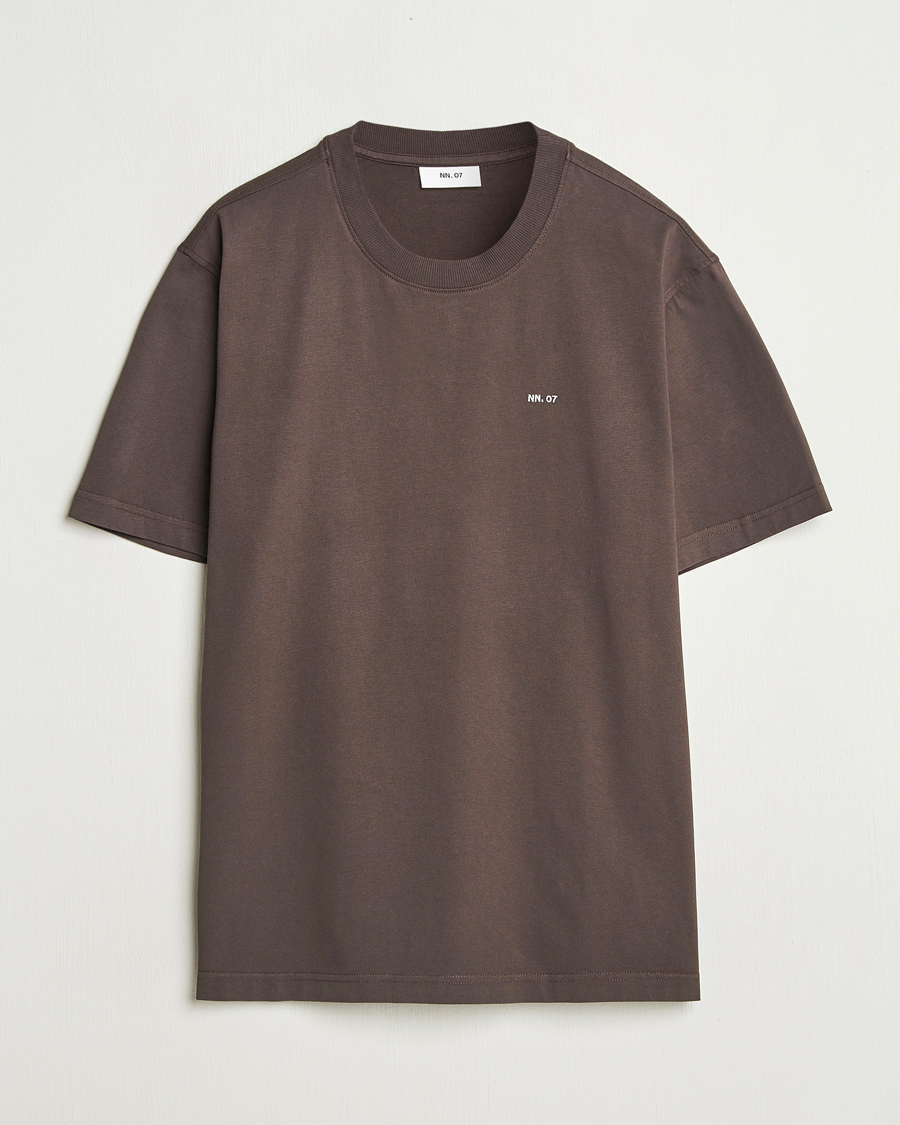 Homme | T-shirts | NN07 | Adam Logo Crew Neck T-Shirt Coffee
