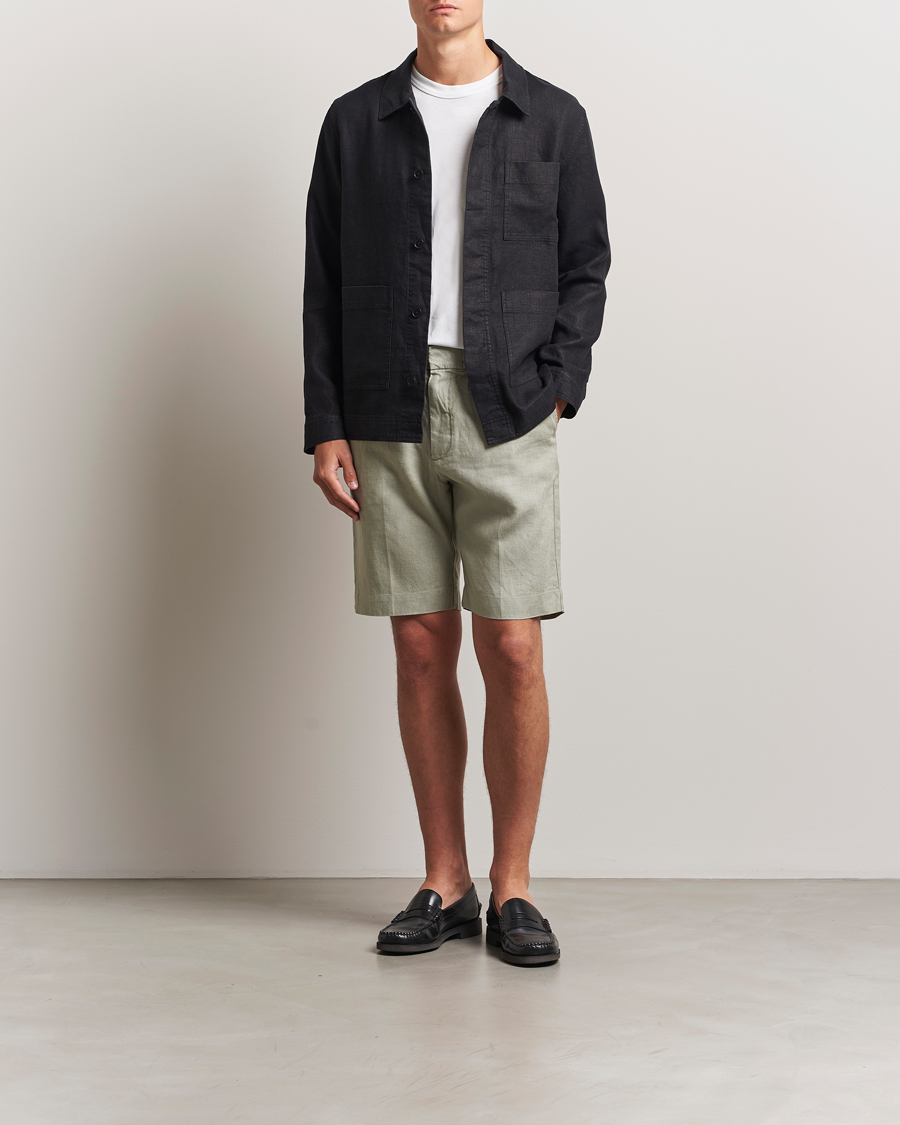 Homme | Chemises | NN07 | Olav Linen Overshirt Black