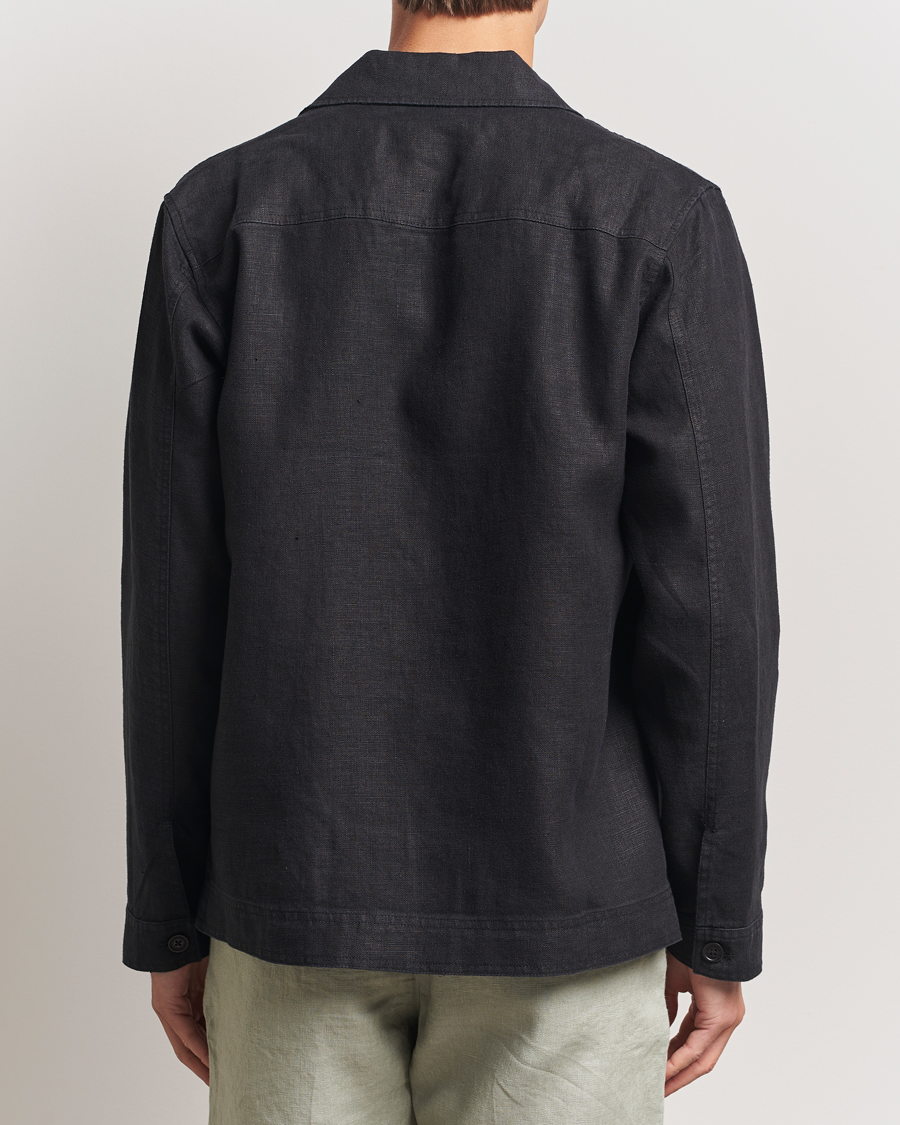 Homme | Chemises | NN07 | Olav Linen Overshirt Black