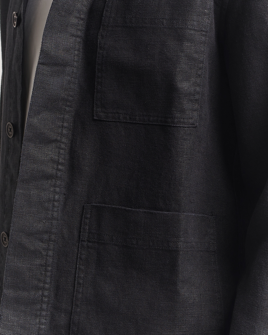 Homme | Chemises | NN07 | Olav Linen Overshirt Black