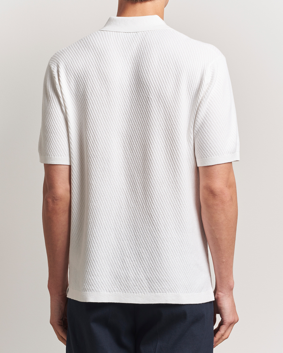 Heren | Polo's | Tiger of Sweden | Reid Structured Knitted Polo Pure White
