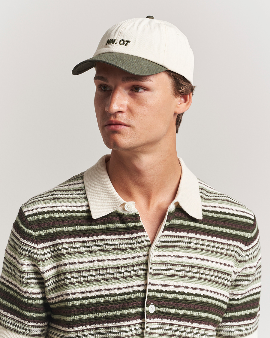 Homme | Bobs Et Casquettes | NN07 | Logo Cap Croc Green/Off White