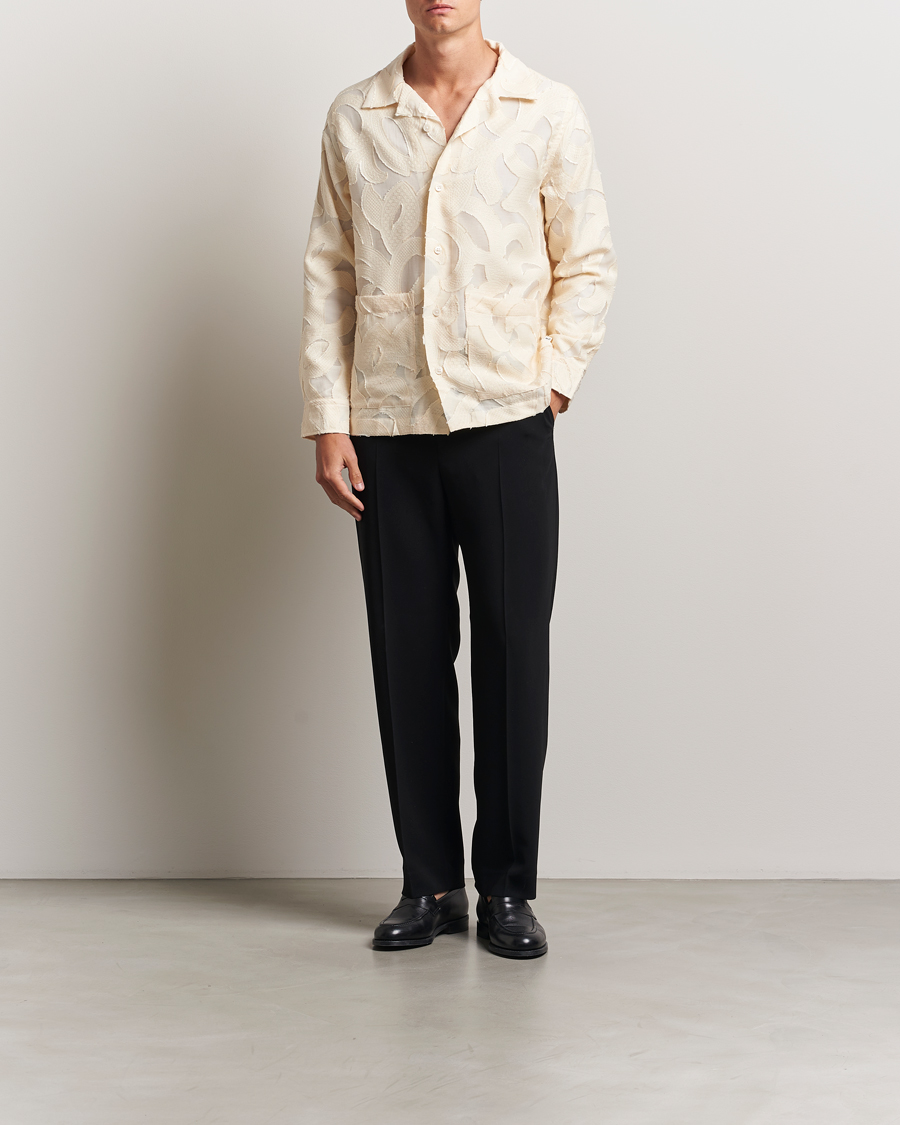 Homme | Chemises | NN07 | Hank Fil-Coupé Jacquard Overshirt Off White