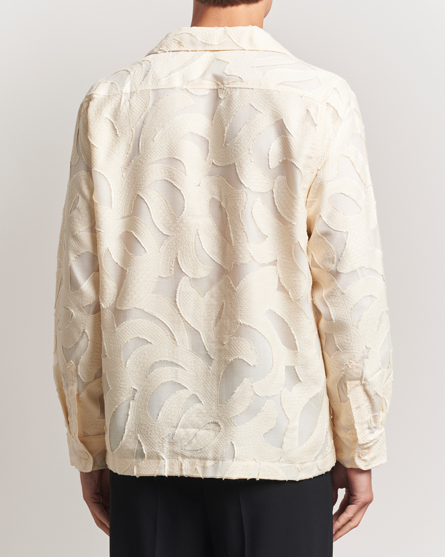 Homme | Chemises | NN07 | Hank Fil-Coupé Jacquard Overshirt Off White
