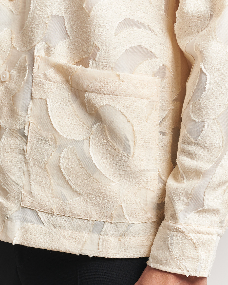 Homme | Chemises | NN07 | Hank Fil-Coupé Jacquard Overshirt Off White