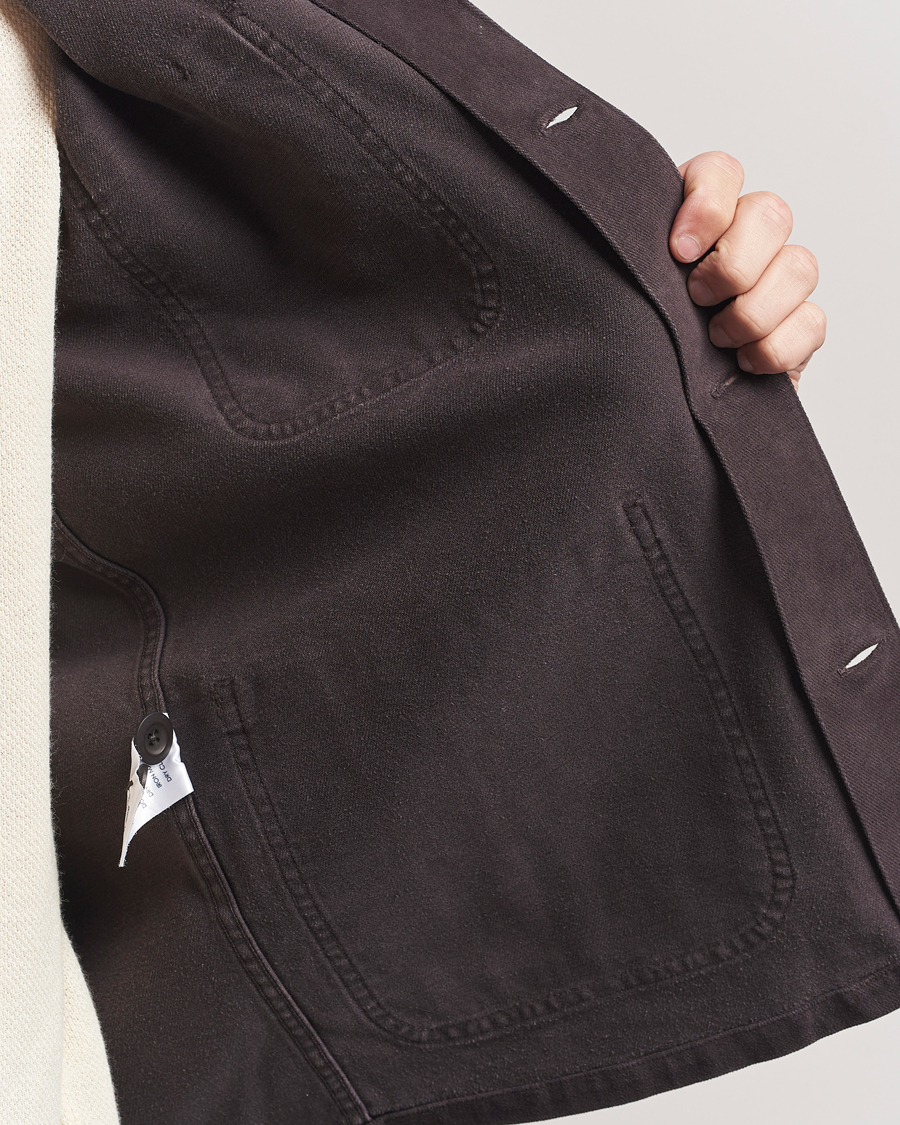 Heren | Jassen | A Day's March | Algot Lyocell Overshirt Chocolate