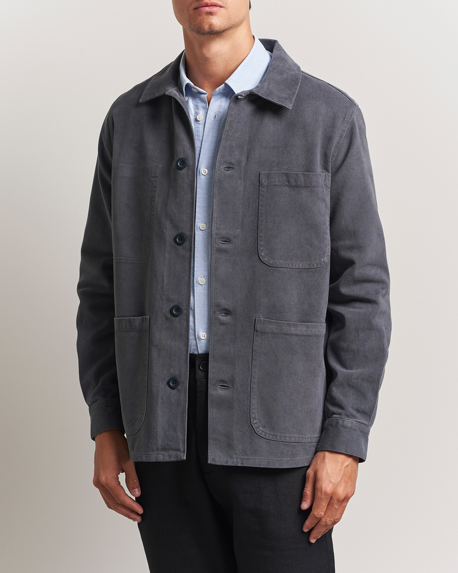 Heren | Jassen | A Day's March | Algot Lyocell Overshirt Iron