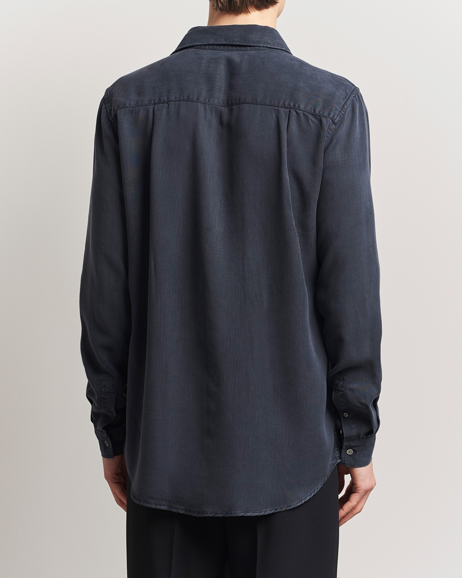 Heren | Overhemden | A Day's March | Daintree Lyocell Shirt Navy