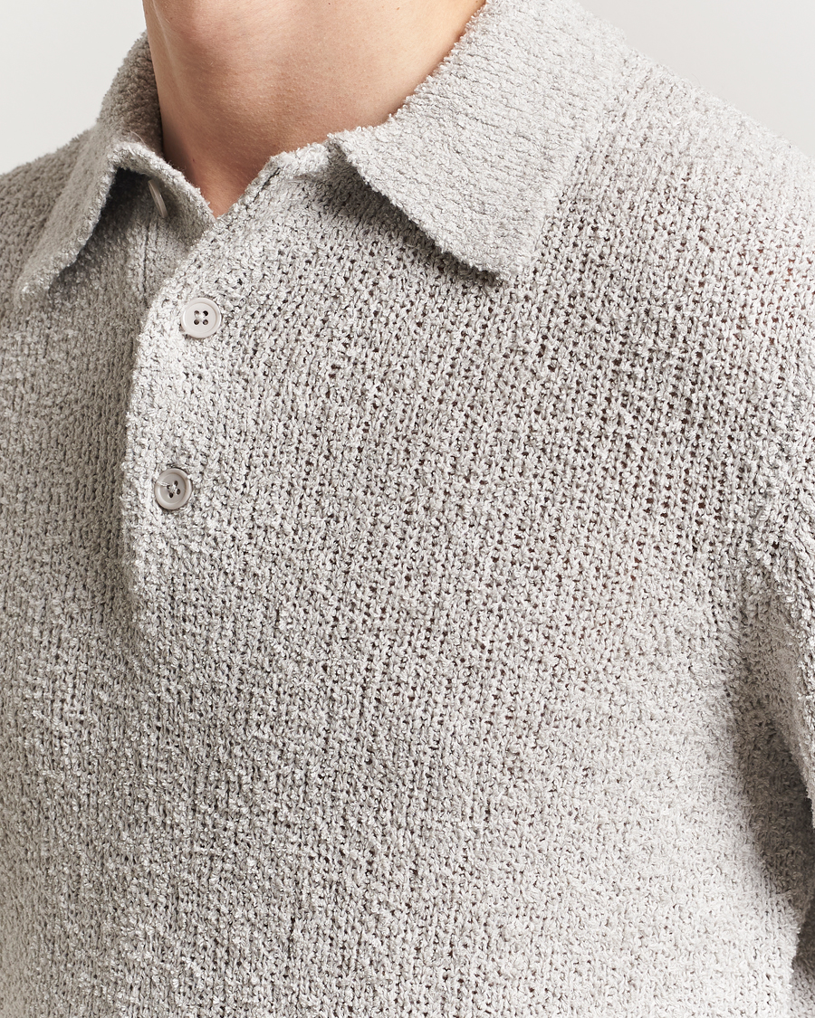 Heren | Truien | A Day's March | Dover Structured Polo Light Grey