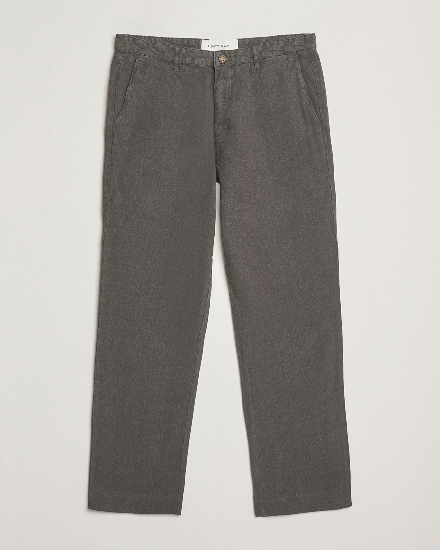 Homme | Pantalons | A Day's March | Madu Linen Trousers Olive