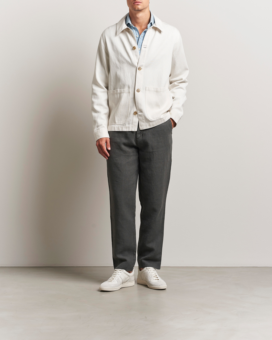 Homme | Pantalons | A Day's March | Madu Linen Trousers Olive