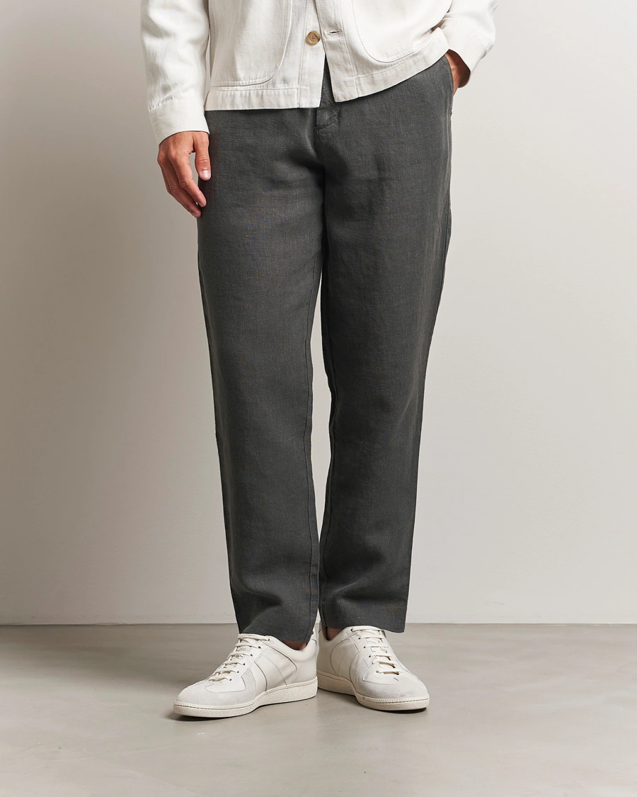 Homme | Pantalons | A Day's March | Madu Linen Trousers Olive