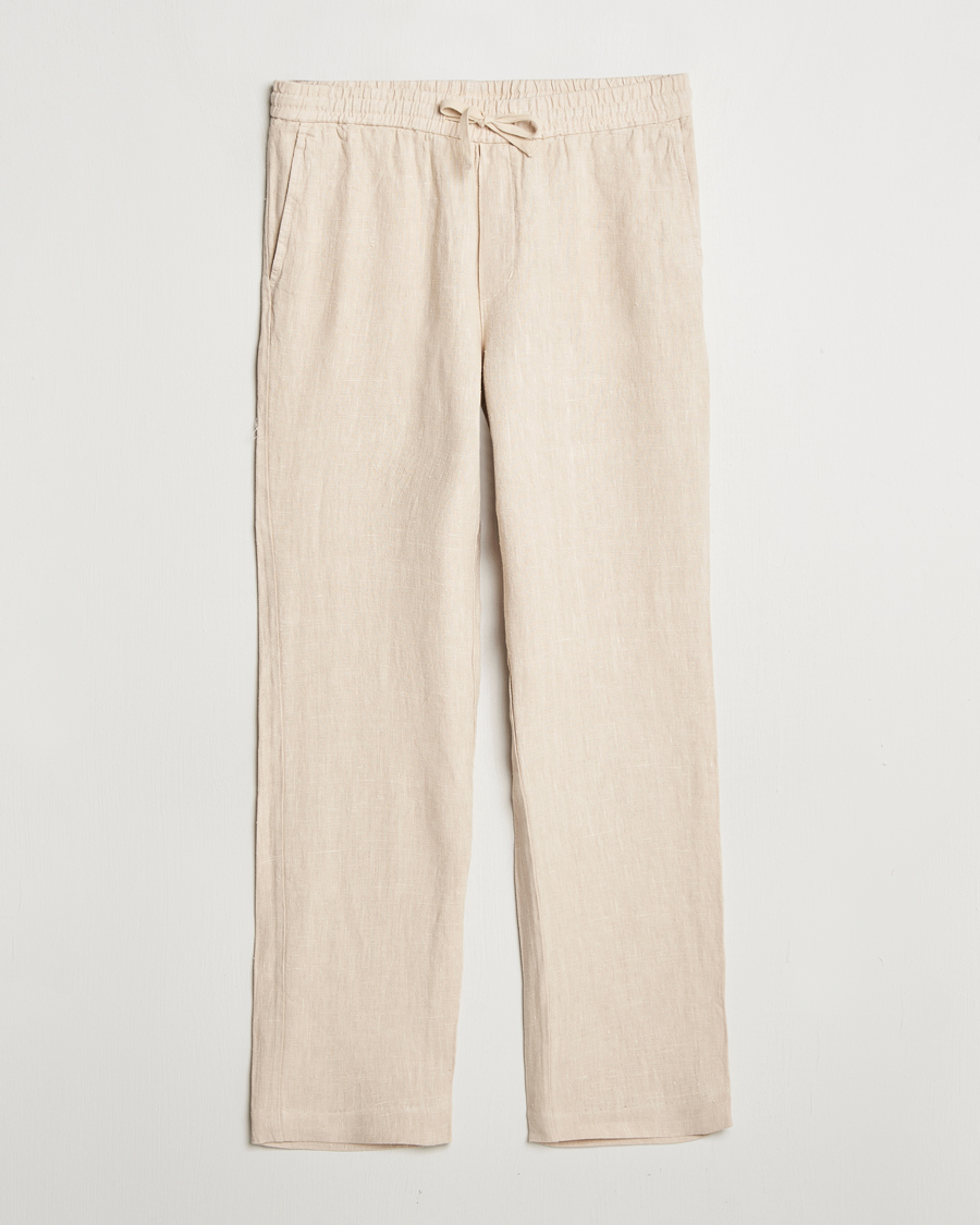 Homme | Pantalons | A Day's March | Tamiat Drawstring Linen Trousers Oyster