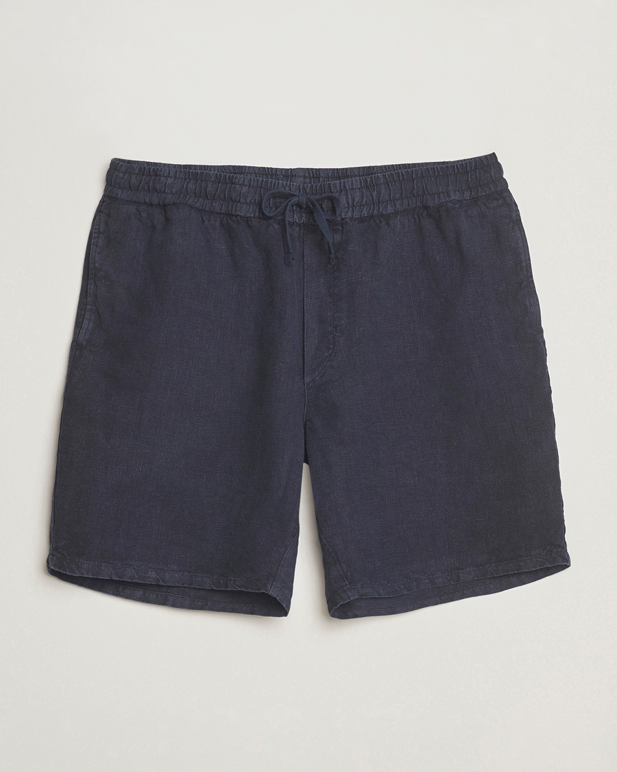 Homme | Shorts | A Day's March | Ipu Linen Drawstring Shorts Navy