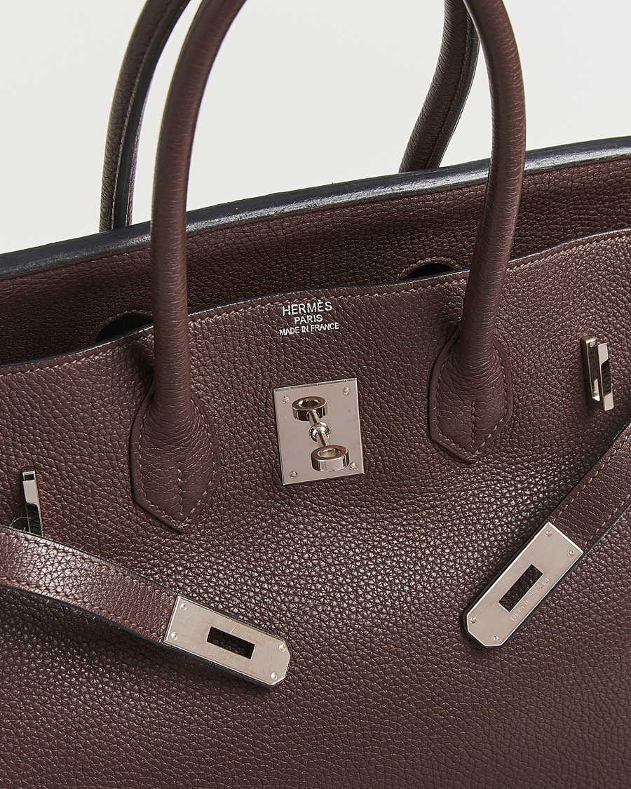Heren | Pre-Owned & Vintage Bags | Hermès Pre-Owned | Birkin 35 Taurillon Clémence Ebène