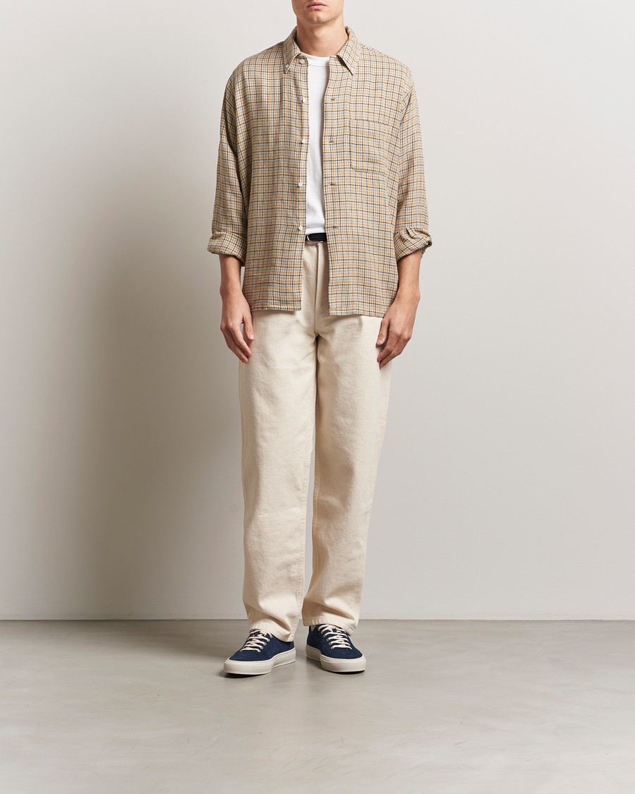 Heren | Overhemden | BEAMS PLUS | Gunclub Mesh Button Down Shirt Beige