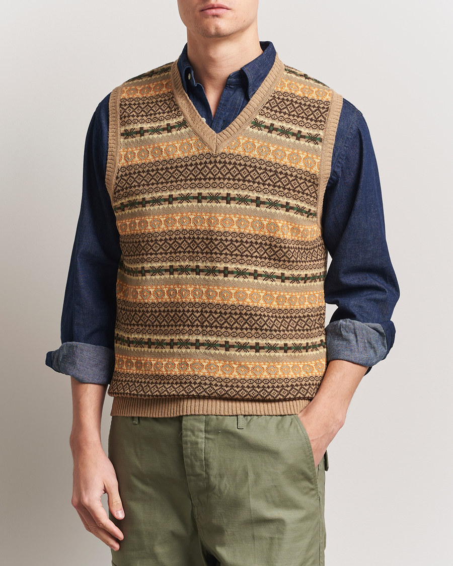Homme | Pulls Et Tricots | BEAMS PLUS | Fairisle Vest Khaki