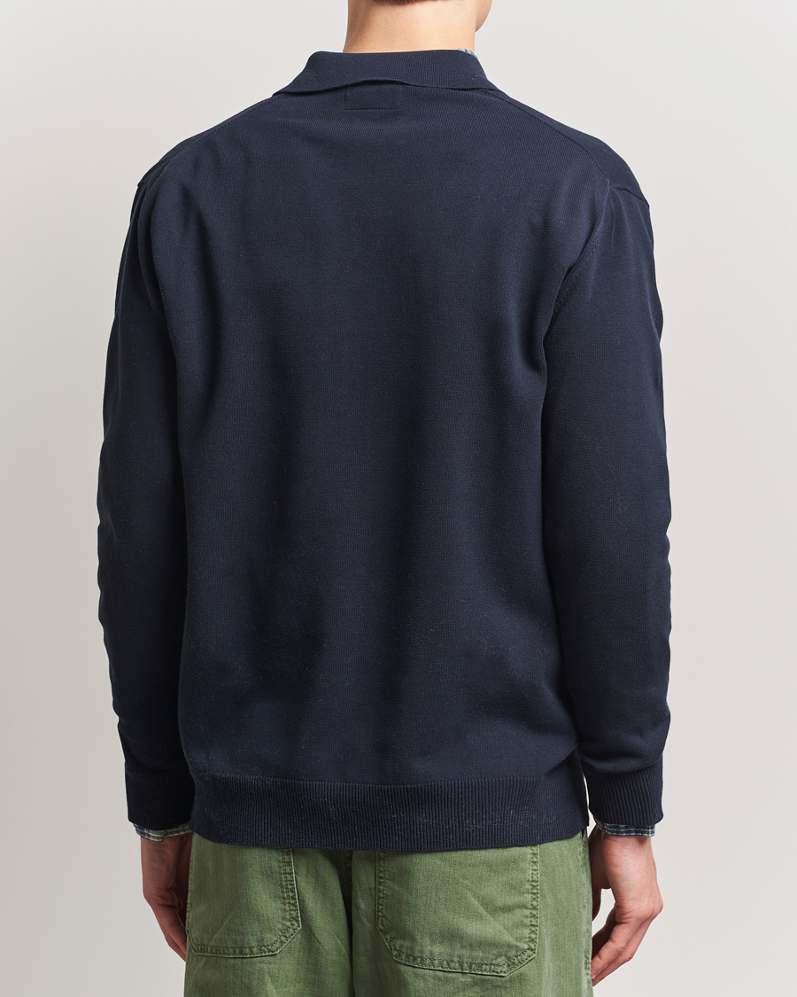 Heren | Truien | BEAMS PLUS | Long Sleeve 12G Knit Polo Navy